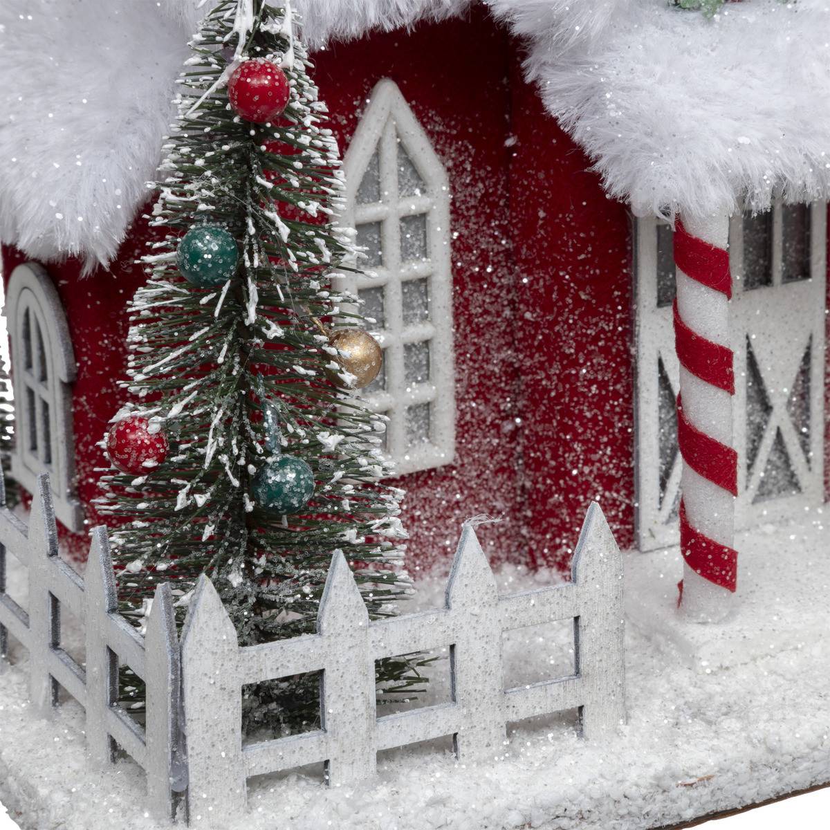 Fééric Lights & Christmas - Déco à poser Maison du Père Noël enneigée H 25.5 cm - Imagen 2