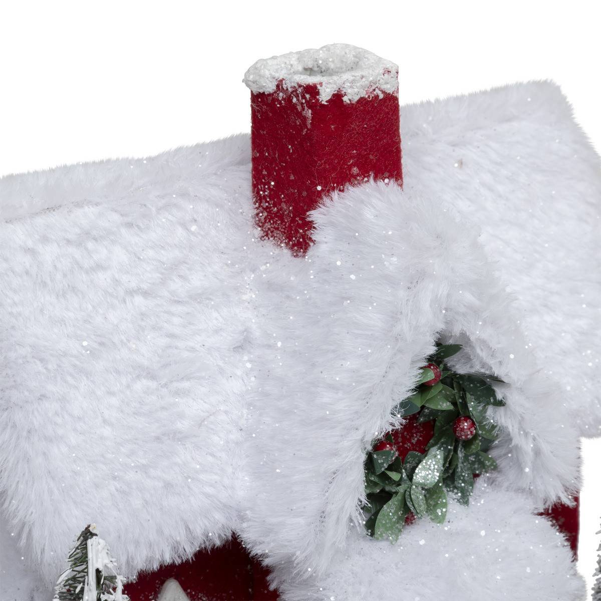 Fééric Lights & Christmas - Déco à poser Maison du Père Noël enneigée H 25.5 cm - Imagen 3