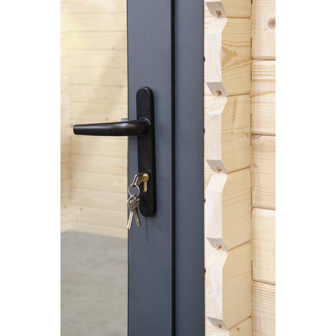 Altanka - Abri de jardin en bois - 17.4m2 - 5.79x3m - Ep. 28mm - Couleur: naturel - DOM640 - ALTANKA - Imagen 7