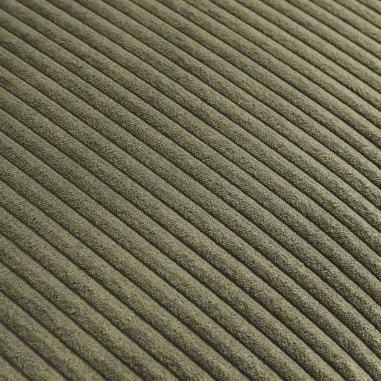 sweeek - Canapé convertible design en velours côtelé kaki - Oskar - 3 places scandinave droit avec pieds métal chromé | sweeek - Image 6