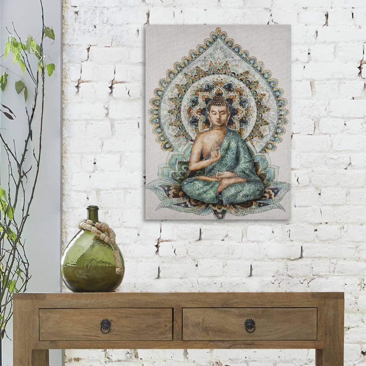 Atmosphera - Toile encadrée bouddha 58x78cm - Atmosphera Créateur d'intérieur - Imagen 3