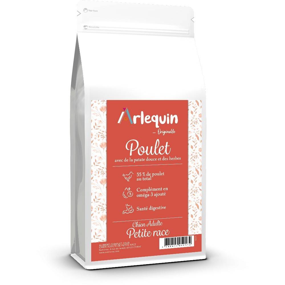 CROQUETTE CHIEN PETITE RACE SANS CÉRÉALES ARLEQUIN ORIGINELLE POULET 6 kg - Imagen 1