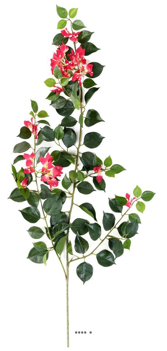 Branche de Bougainvillier artificielle H 80 cm tige armée Rose fushia - couleur: Rose fushia 730 - Image 2