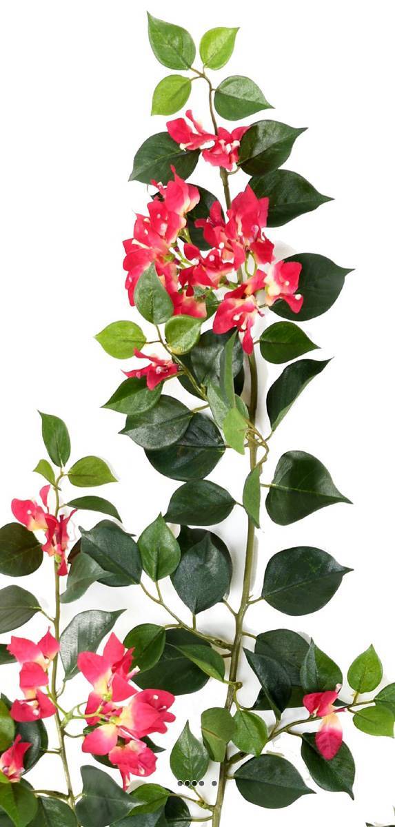 Branche de Bougainvillier artificielle H 80 cm tige armée Rose fushia - couleur: Rose fushia 730 - Image 3