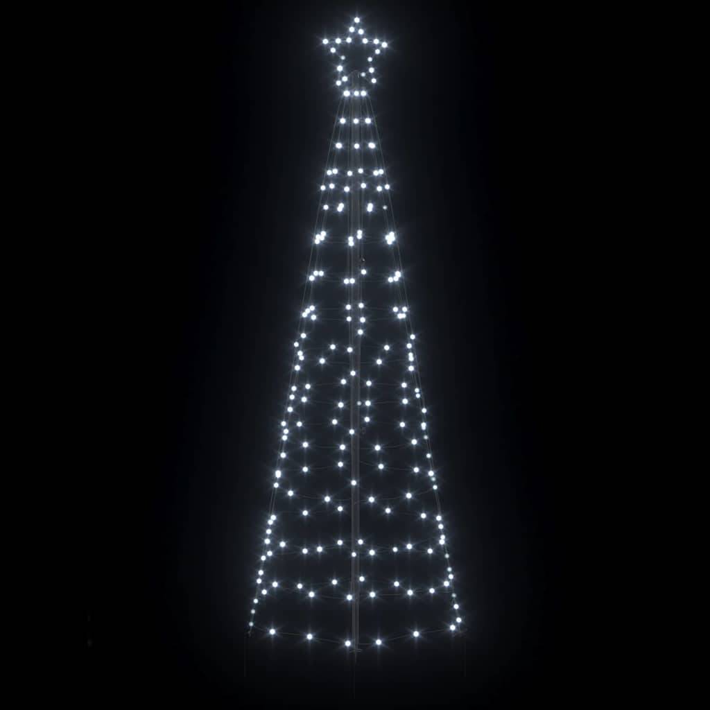 Arbre de Noël, Sapin de Noël LED avec piquets au sol Blanc froid 250 cm Fer u784q - Image 4