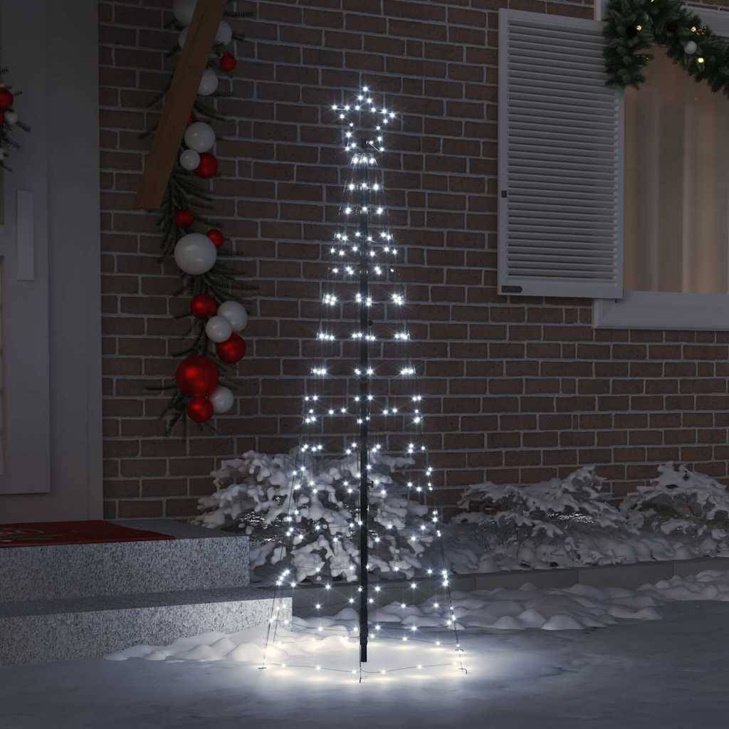 Arbre de Noël, Sapin de Noël LED avec piquets au sol Blanc froid 250 cm Fer u784q - Image 3