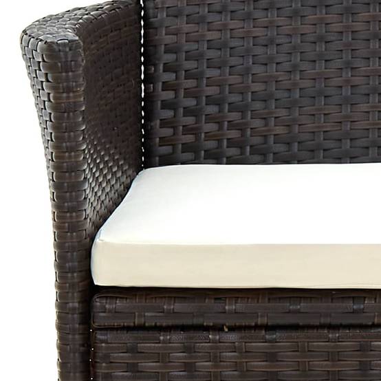 Chaises de jardin résine tressée marron avec coussins 61 x 60 x 88 cm (lot de 4) - PANGIVO - Image 6