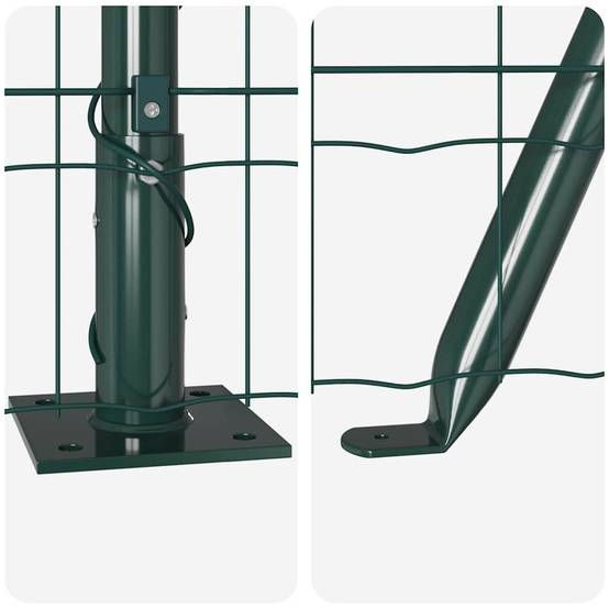 Clôture avec poteau Acier et PVC Vert 0,8 x 10 m, Poids :12.96kg - PANGIVO - Image 8