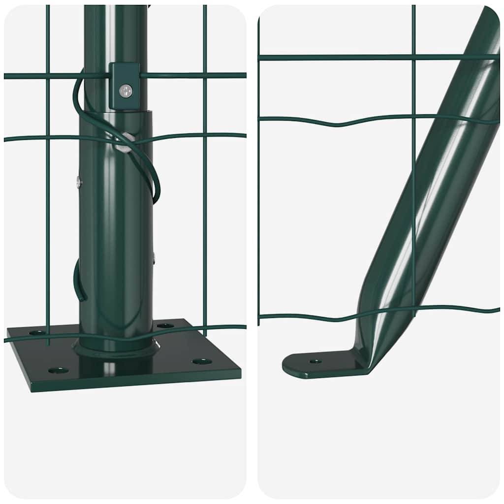 Clôture avec poteau Acier et PVC Vert 0,8 x 10 m, Poids :12.96kg - PANGIVO - Image 8