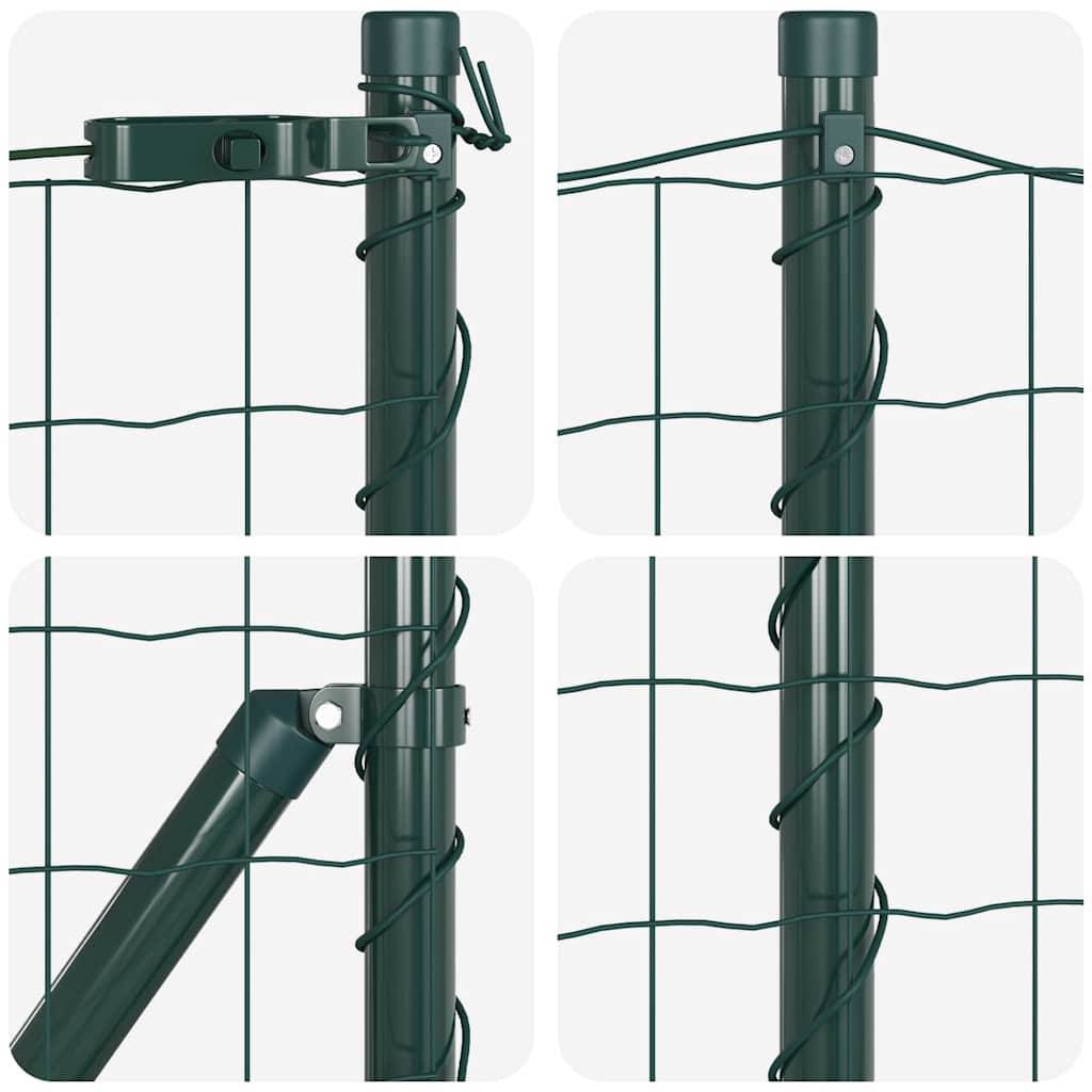 Clôture avec poteau Acier et PVC Vert 0,8 x 10 m, Poids :12.96kg - PANGIVO - Image 9