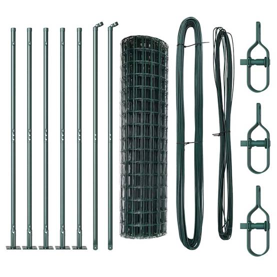Clôture avec poteau Acier et PVC Vert 0,8 x 10 m, Poids :12.96kg - PANGIVO - Image 6