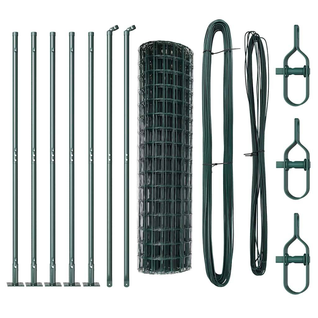 Clôture avec poteau Acier et PVC Vert 0,8 x 10 m, Poids :12.96kg - PANGIVO - Image 6