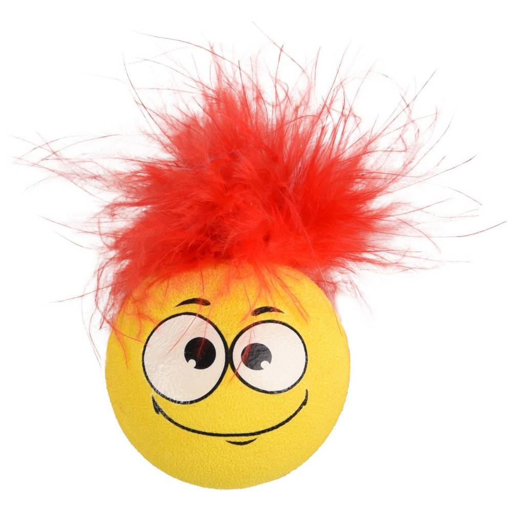 1 Balle Holly avec plume ø 4.2 cm couleur aléatoire jouet pour chat. - Imagen 2