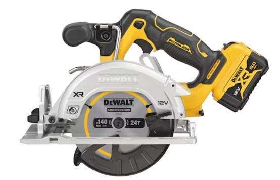 Scie Circulaire 140 mm XR 12V Brushless - DEWALT - avec 2 batteries 12V 5.0Ah - chargeur - TSTAK - DCS512P2-QW - Image 3