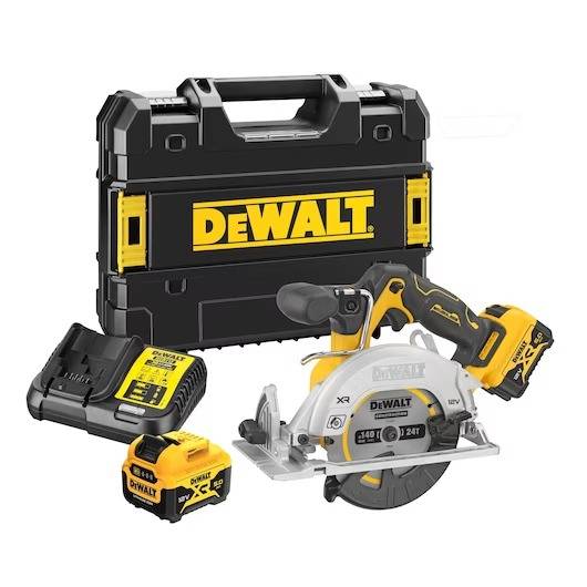 Scie Circulaire 140 mm XR 12V Brushless - DEWALT - avec 2 batteries 12V 5.0Ah - chargeur - TSTAK - DCS512P2-QW - Image 1