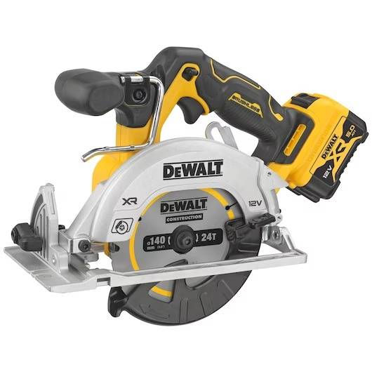 Scie Circulaire 140 mm XR 12V Brushless - DEWALT - avec 2 batteries 12V 5.0Ah - chargeur - TSTAK - DCS512P2-QW - Image 2