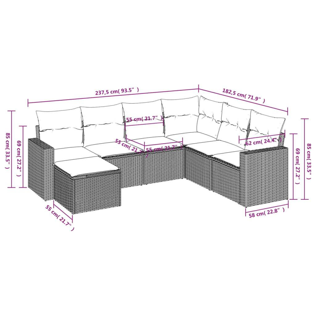 ComfortXL - Ensemble Salon de Jardin Gris 7 Places Modulable en Poly Rotin, Idéal Balcon – ComfortXL Outdoor Living - Image 3