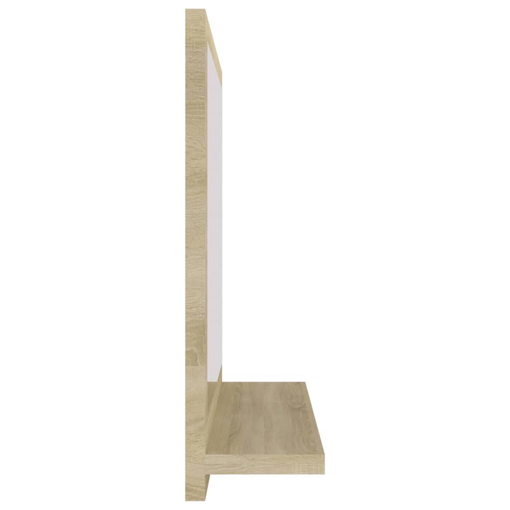 Helloshop26 - Miroir de salle de bain 40 x 10,5 x 37 cm blanc et beige - Imagen 3