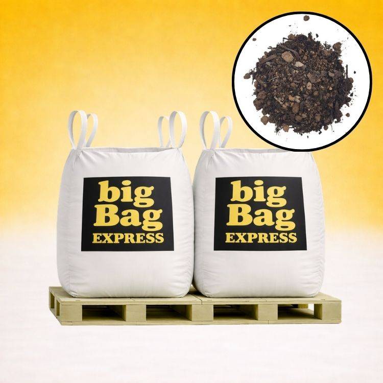 PACK 2 X BIG BAG de 1m³ (+/- 2,4T) Terre Criblée Amendée Compostée à 50% - Livraison PREMIUM - Image 1