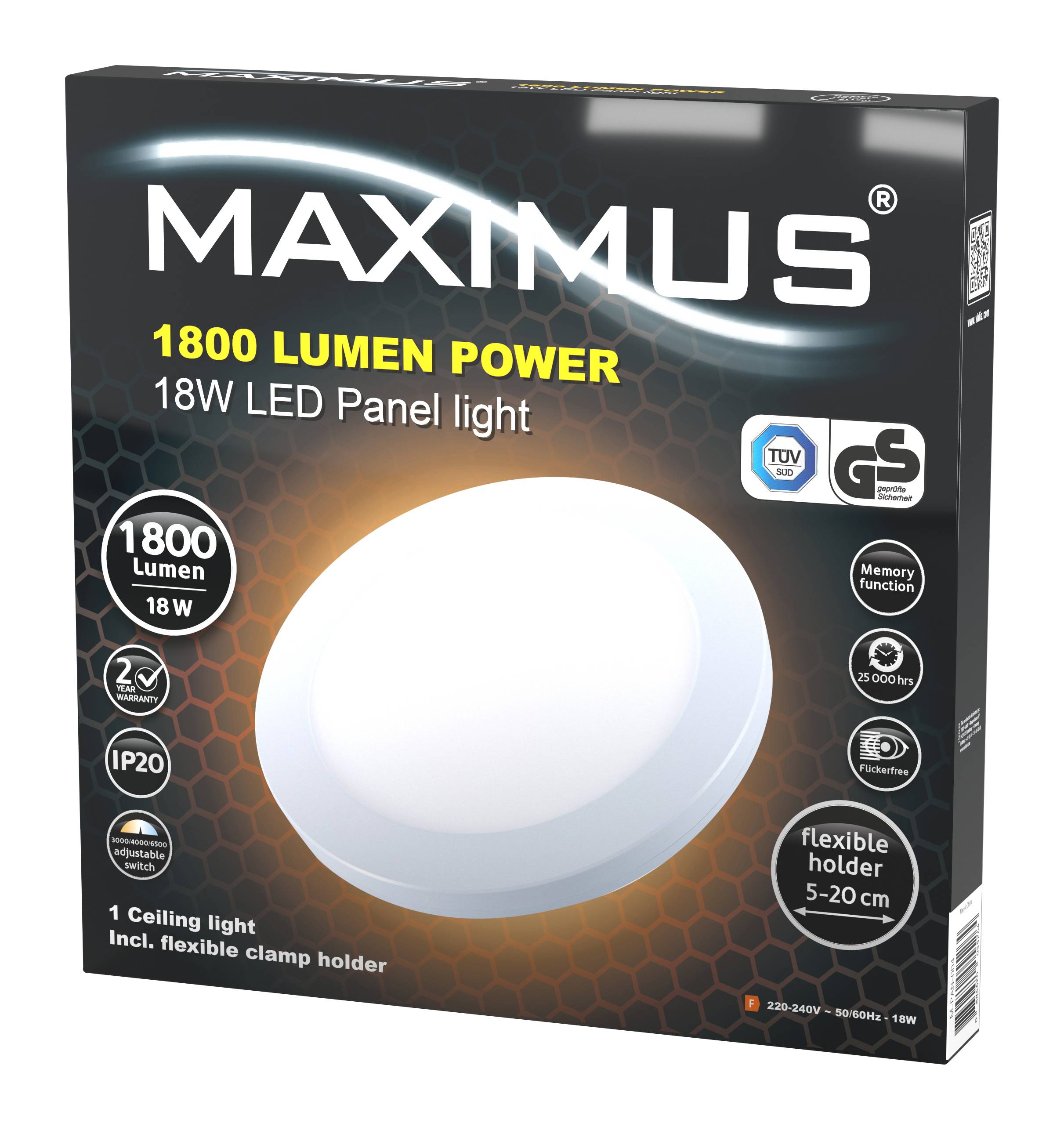 Maximus - Plafonnier LED universel Maximus  M-PAN-004 - 1800lm - Imagen 1
