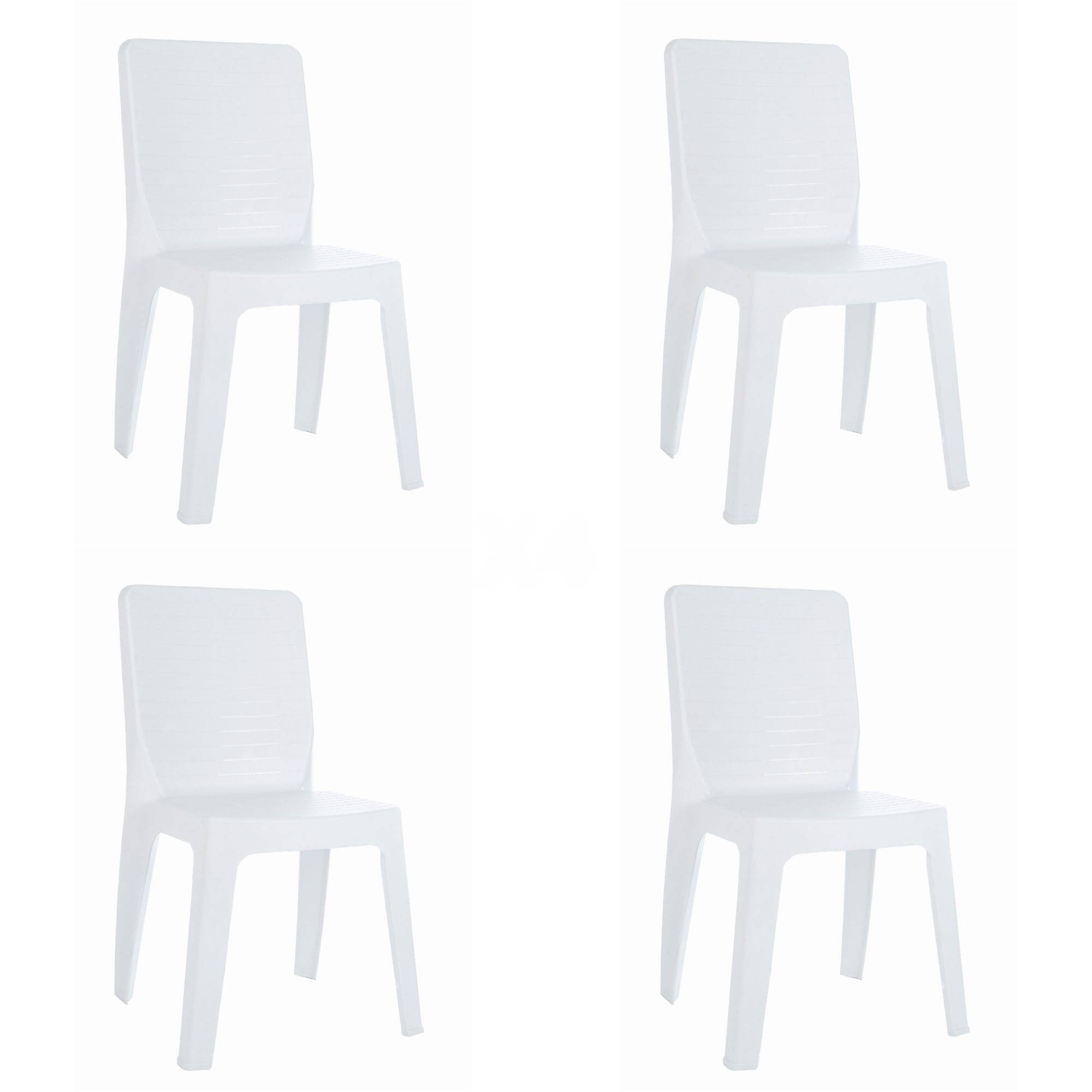 Garbar - Chaises Iris garbar plastique blanc (Lot de 4) - Image 1