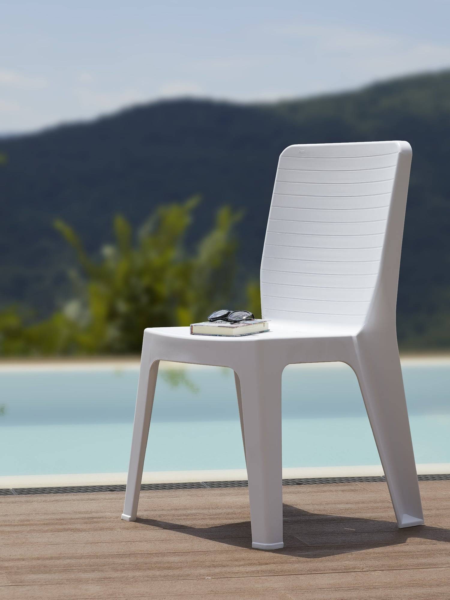 Garbar - Chaises Iris garbar plastique blanc (Lot de 4) - Image 8