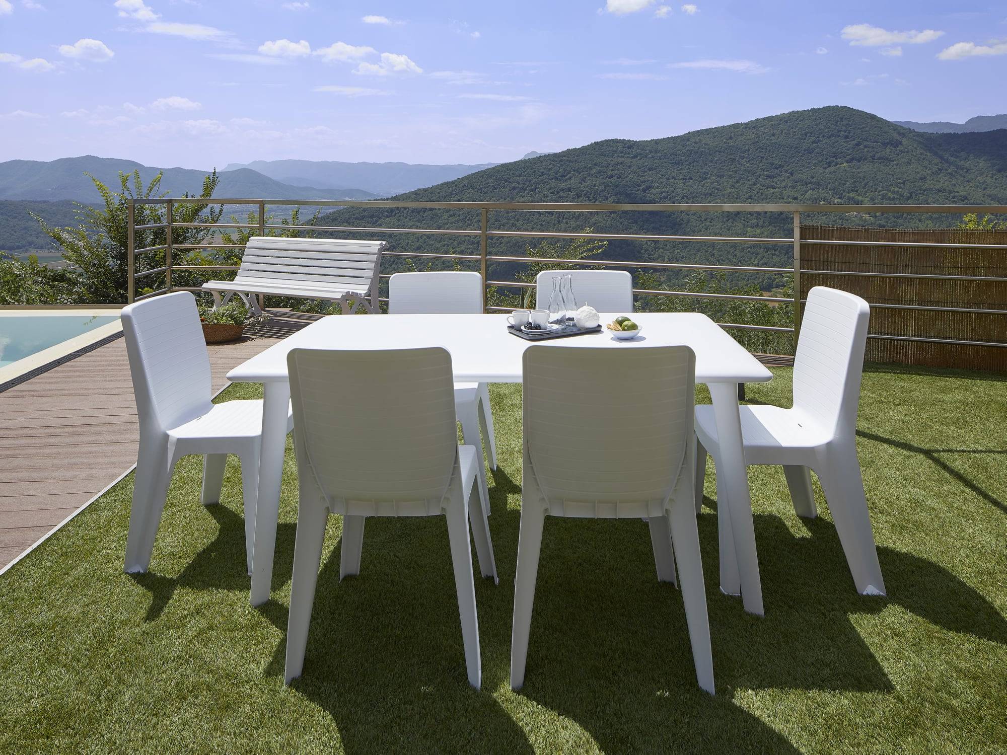 Garbar - Chaises Iris garbar plastique blanc (Lot de 4) - Image 9