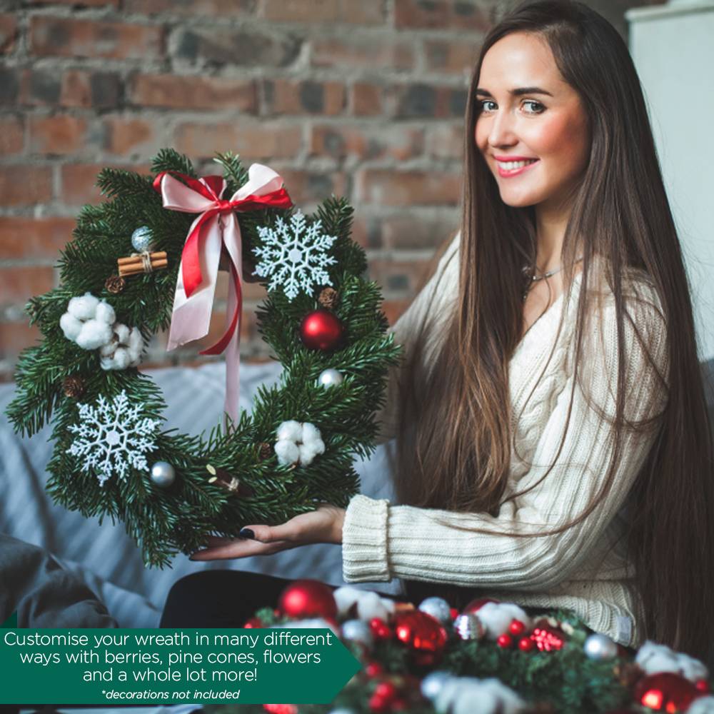 Gardenersdream - Couronne de sapin noble véritable (30 cm) - Décoration de porte ou fenêtre de Noël DIY Naturel Gardeners Dream - Image 2