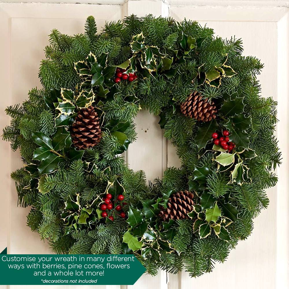 Gardenersdream - Couronne de sapin noble véritable (30 cm) - Décoration de porte ou fenêtre de Noël DIY Naturel Gardeners Dream - Image 3