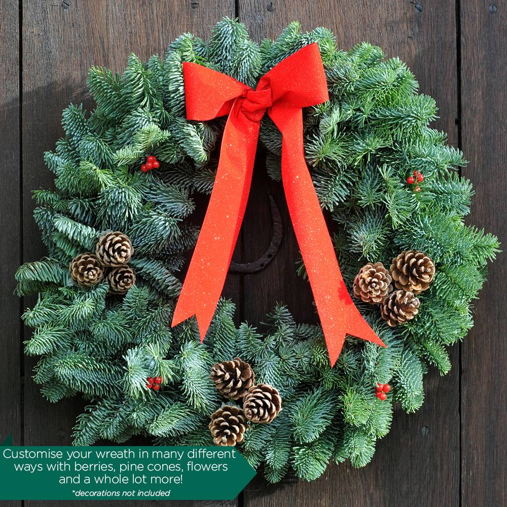 Gardenersdream - Couronne de sapin noble véritable (30 cm) - Décoration de porte ou fenêtre de Noël DIY Naturel Gardeners Dream - Image 5