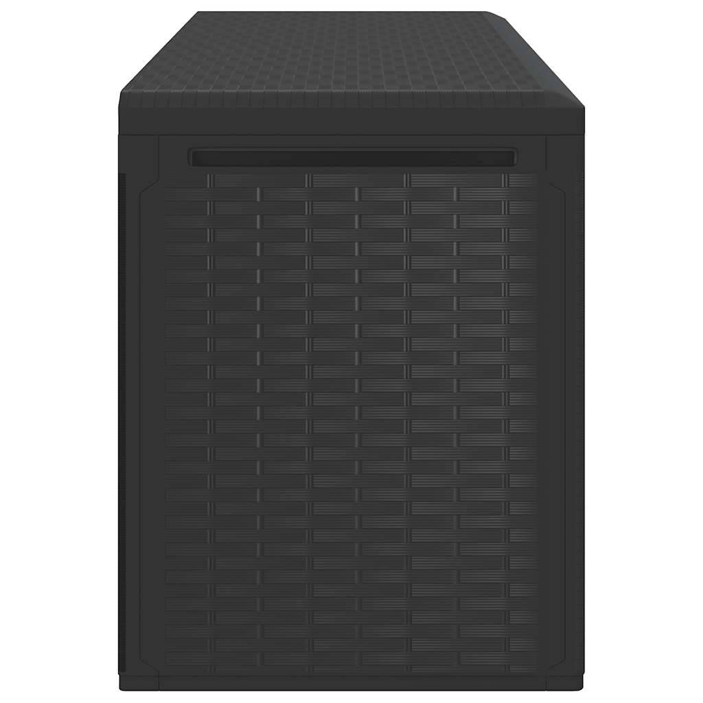 Malle de Rangement Jardin Robuste en PP 290L Verrouillable pour Extérieur Anthracite 114x47x60 cm – ComfortXL Outdoor Living - Image 5