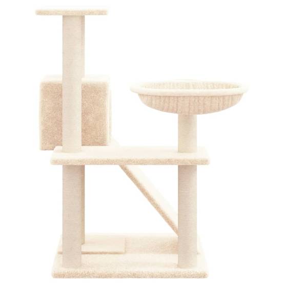 Arbre à chat avec hamac niche et griffoirs en sisal Crème 82 cm – ComfortXL Pet Living - Image 4