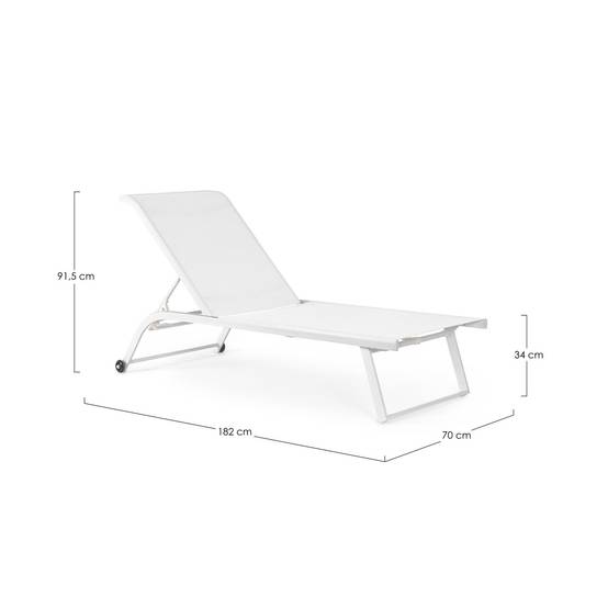 Autre - Bains de soleil inclinables en aluminium et tissu (lot de 2) - CABOURG - Imagen 7