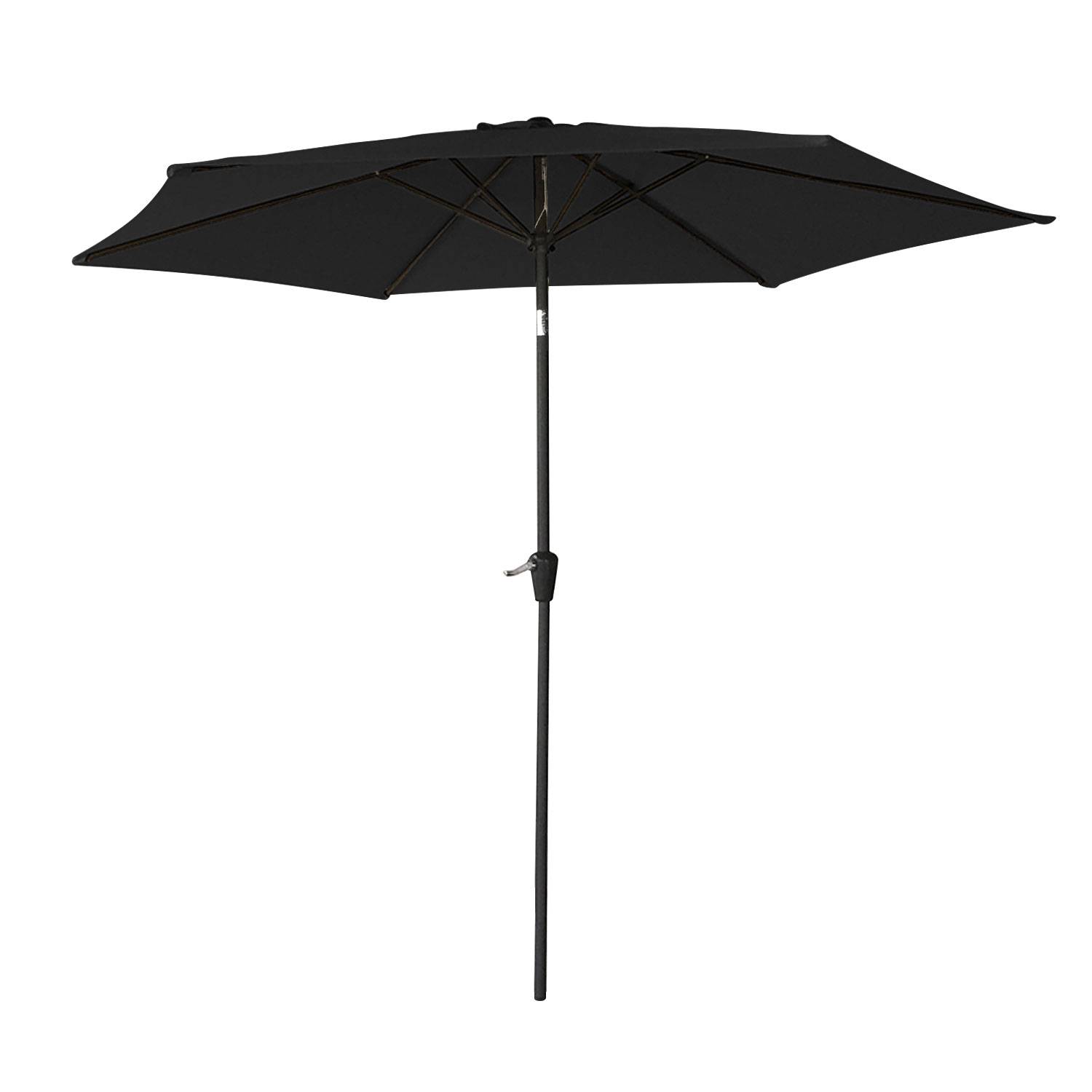 Happy Garden - Parasol droit HAPUNA rond 2,70m de diamètre noir - HAPPY GARDEN - Imagen 1