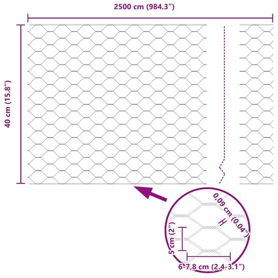 Clôture hexagonale PVC Gris 0,4 x 25 m, Poids :2.5kg - PANGIVO - Image 9