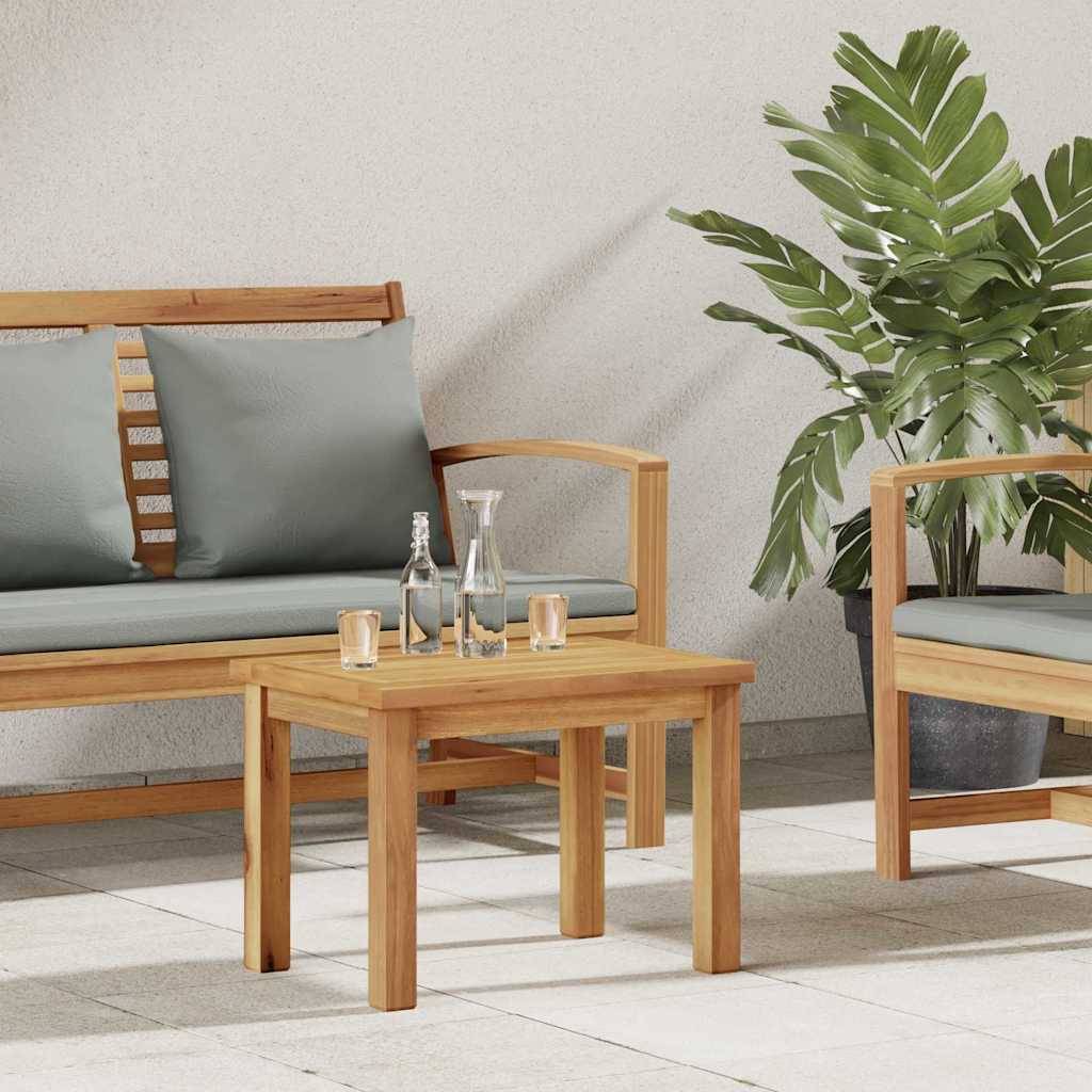 ComfortXL - Table Basse Rectangulaire en Teck Massif 50x35cm, Petite Table d'Appoint de Jardin, Mobilier d'Extérieur Durable – ComfortXL Outdoor Living - Image 1