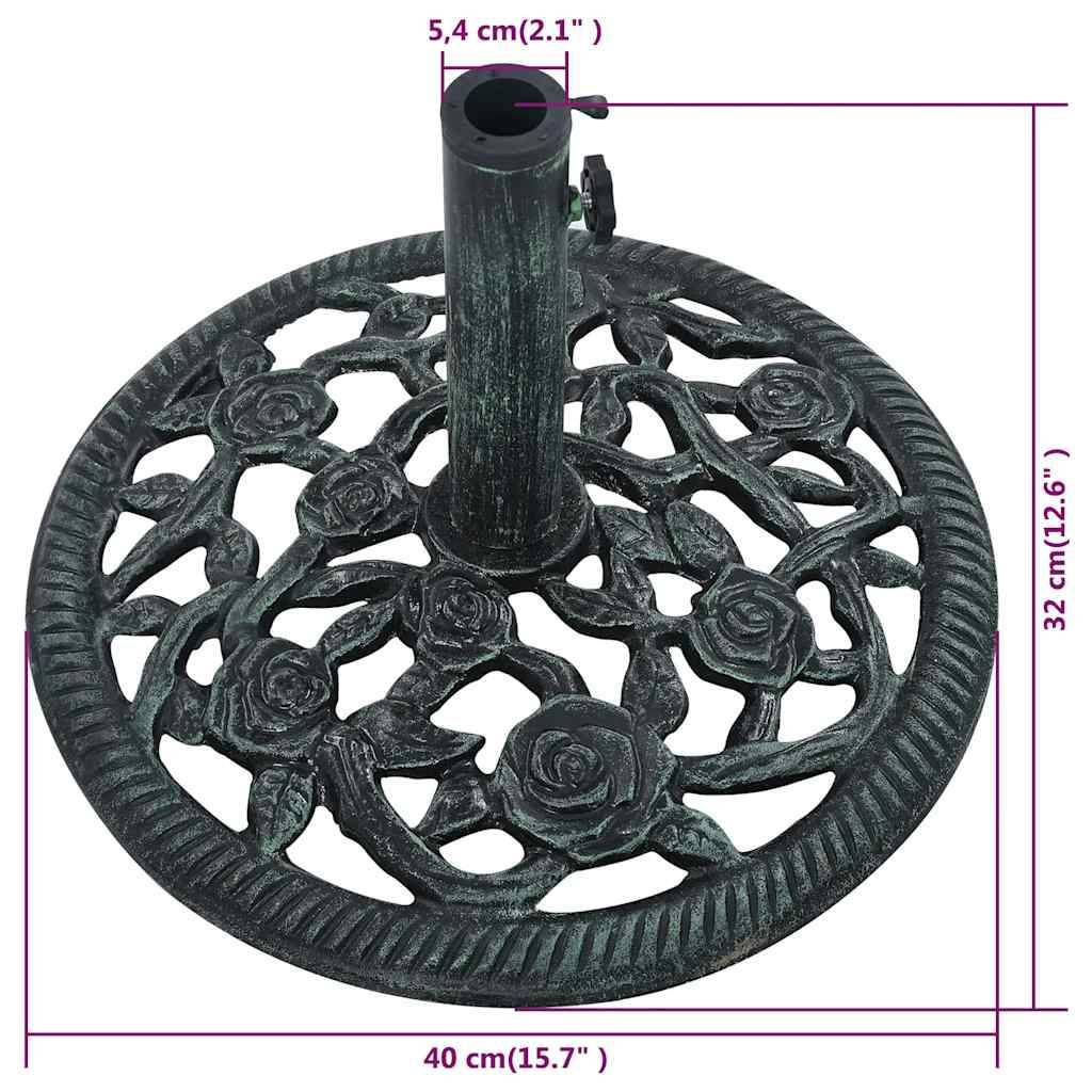 Vidaxl - Socle de parasol Vert 9 kg 40 cm Fonte vidaXL 47863 - Imagen 3
