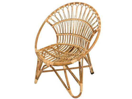 Ensemble salon de jardin bohème, 2 fauteuils rotin rond + table basse - Jardiline - Image 4