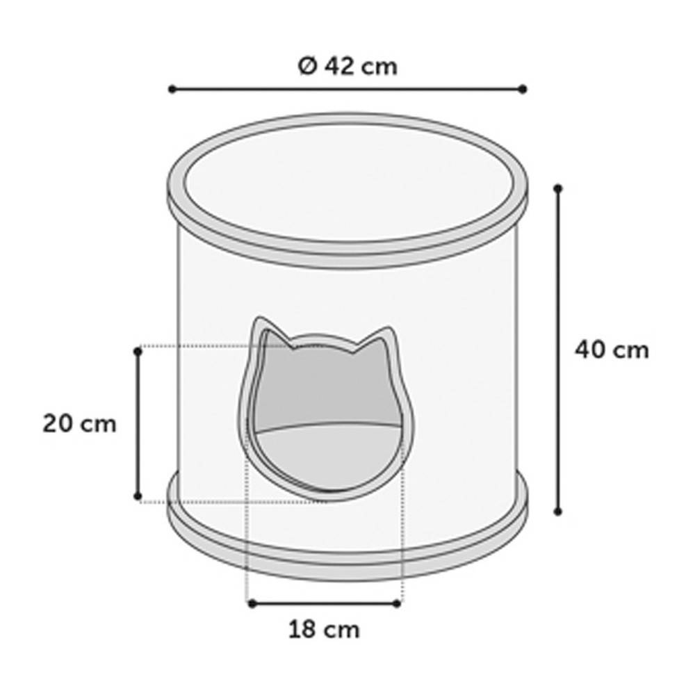Abri coussin tonneau Omar brun ø 42 x 40 cm pour chat - Imagen 2