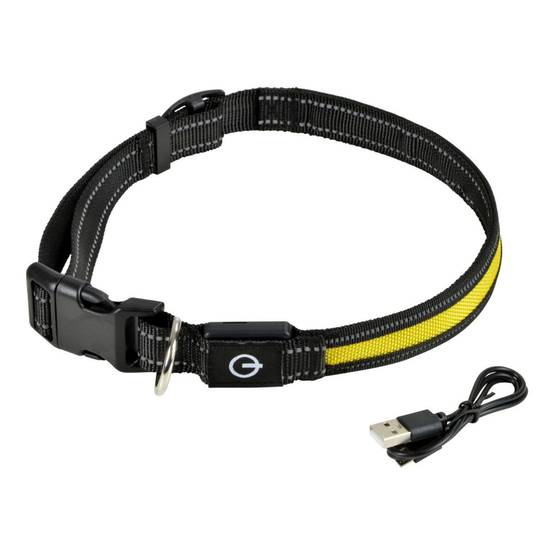 Love Story - Collier Lumineux Pour Chien "LED" 45cm Jaune - Image 1