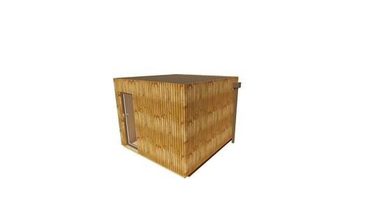Sans Marque - STUDIO DE JARDIN / 11,8 m2 - 3,35 x 3,52m / Plancher isolé / Bardage Brun / Intérieur OSB / Livraison Gratuite / Studio Français - Image 7