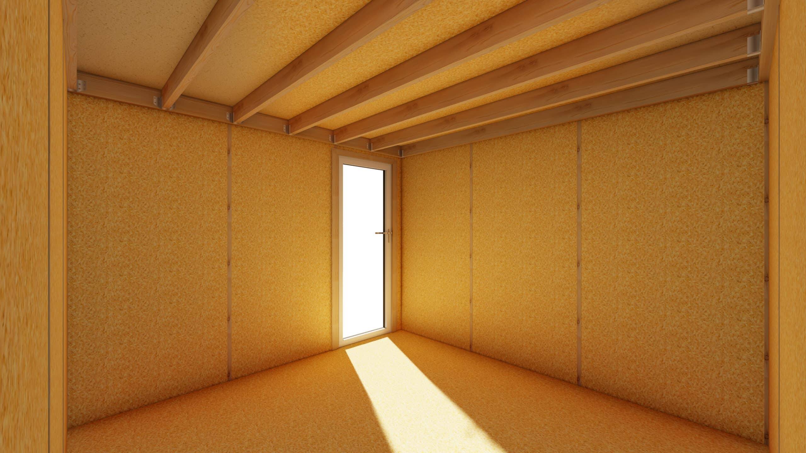 Sans Marque - STUDIO DE JARDIN / 11,8 m2 - 3,35 x 3,52m / Plancher isolé / Bardage Brun / Intérieur OSB / Livraison Gratuite / Studio Français - Imagen 3