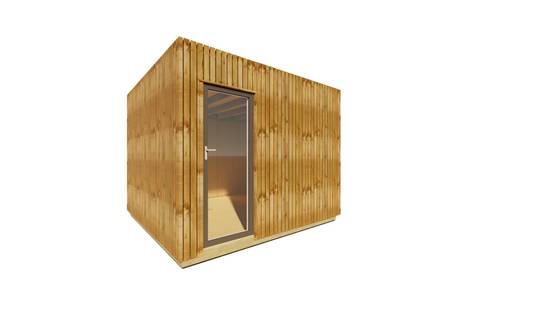 Sans Marque - STUDIO DE JARDIN / 11,8 m2 - 3,35 x 3,52m / Plancher isolé / Bardage Brun / Intérieur OSB / Livraison Gratuite / Studio Français - Image 6