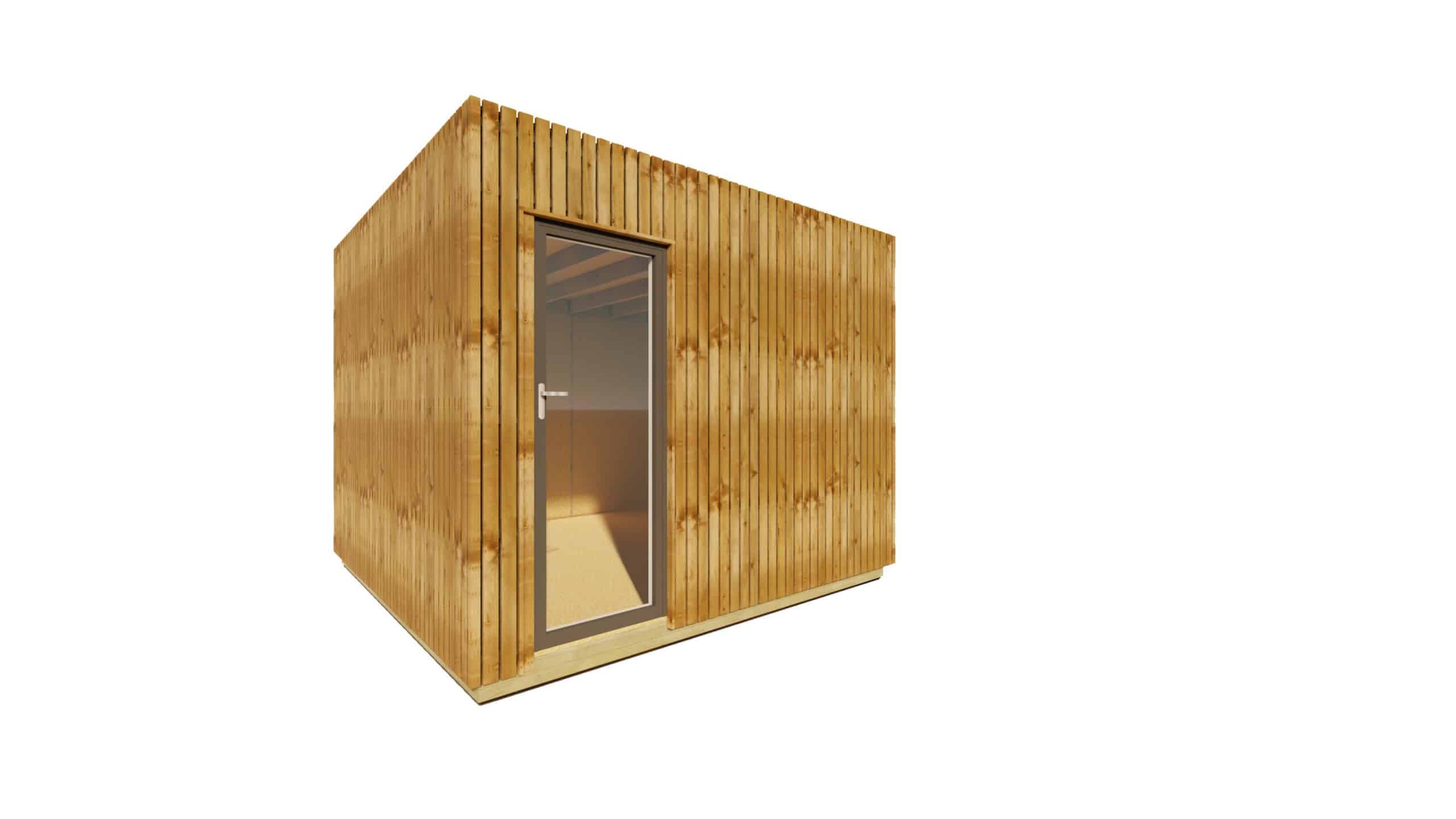 Sans Marque - STUDIO DE JARDIN / 11,8 m2 - 3,35 x 3,52m / Plancher isolé / Bardage Brun / Intérieur OSB / Livraison Gratuite / Studio Français - Imagen 6