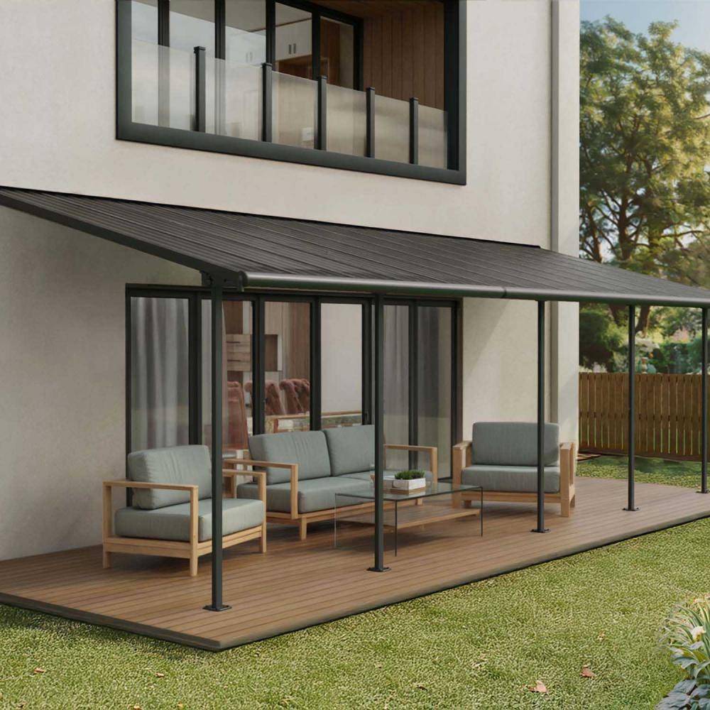 Canopia - Canopia Pergola Capri 3X8,6 Grise, toiture gris - Imagen 2