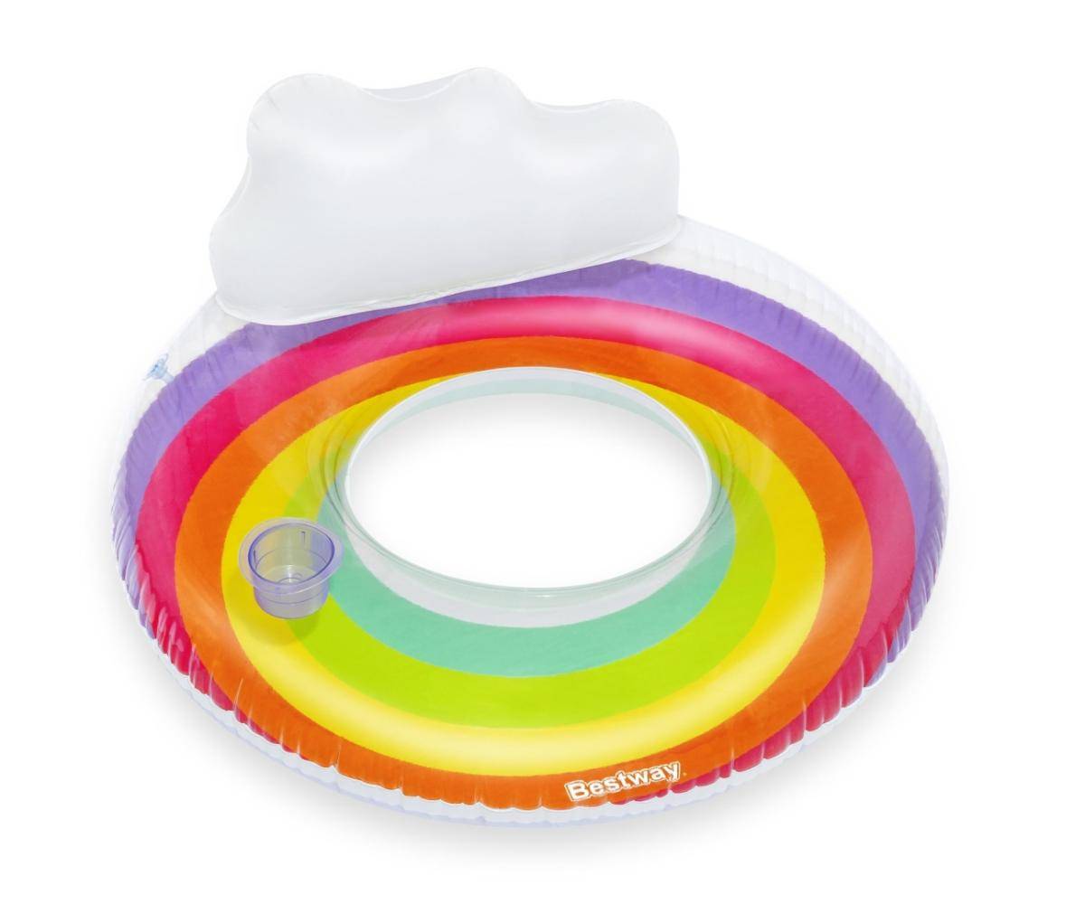 Bestway - Jouet de plage Bouée piscine arc-en-ciel Bestway 43647 1.07m