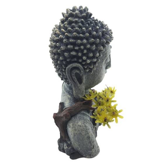 Statue bouddha 18 cm, hauteur 19 cm, décoration aquarium - Image 5