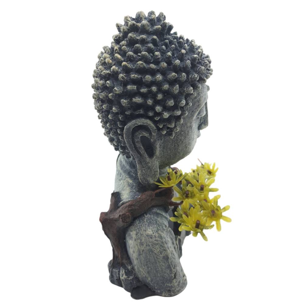 Statue bouddha  18 cm, hauteur 19 cm, décoration aquarium - Image 5