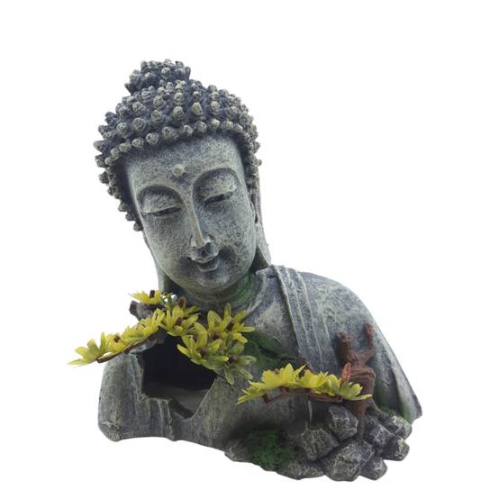 Statue bouddha 18 cm, hauteur 19 cm, décoration aquarium - Image 1
