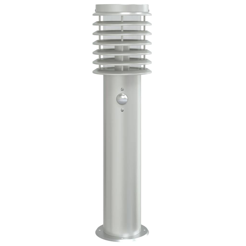 Lampadaire de jardin - Lampadaire d'extérieur avec capteur argenté acier inoxydable-JU1051 - Image 4